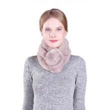 (style 13) Evago Warm Women's Rex Rabbit Fur Scarves Scarf, Ladies Winter Warm Knitted Fashion Scarf Scarves for Women Multicolor
