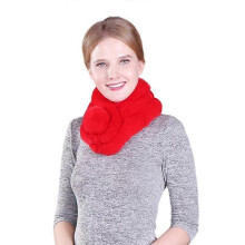 (style 4) Evago Warm Women's Rex Rabbit Fur Scarves Scarf, Ladies Winter Warm Knitted Fashion Scarf Scarves for Women Multicolor