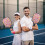 Σετ Κουπιών Pickleball από Φύλλα Fiberglass με Λουλούδια, 2 Κουπιά + 2 6