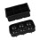2pcs Silicone Square & Sphere Ice Cube Molds, Black, 6-Grid 3