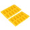 TKSE silicone ice cube mold yellow 2 pcs 10-grid 2