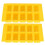 TKSE silicone ice cube mold yellow 2 pcs 10-grid 3