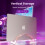 Support vertical en acrylique rose pour ordinateur portable MacBook, Surface et Dell. 2