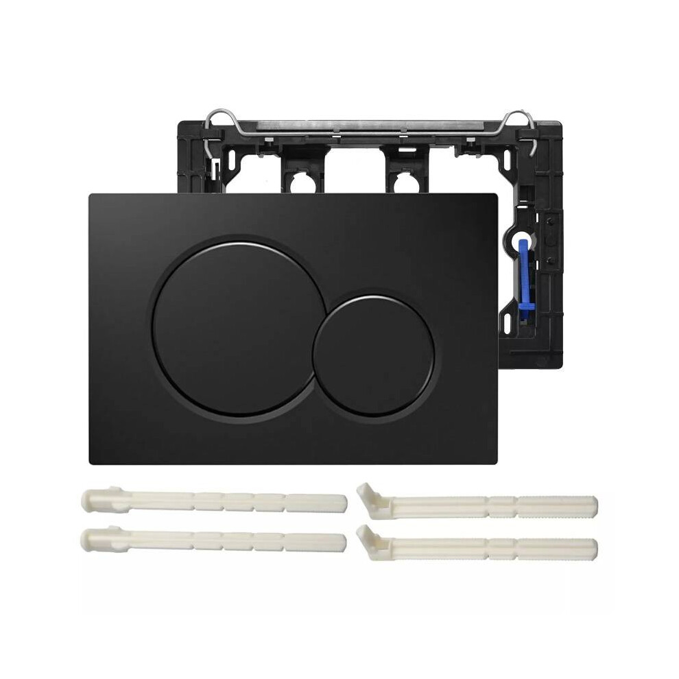 (Black) Geberit Sigma For 01 Dual Push Button Flush Plate Actuator Cistern Wc Concealed