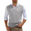 Men's V-Neck Sweater Vest Solid Color Relaxed Fit 4