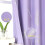 Lilac Blackout Curtains Silver Palm Pattern 42x84in 2 Panels 3