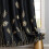 Blackout Curtains Gold Leaf Wheat Pattern 52x96 Inch Black 5