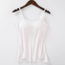 (XL, White) Women's Padded Built In Modal Bra Fitness Workout Running Shirts Yoga Tank Top