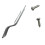 3X MIC-SUPPORTO / Clip in Metallo - Vite per Radio CB / Ham - MH2 4