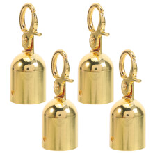 4St Aluminium Koordkap Met Haak Voor Leuning En Touw