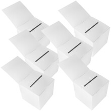 6St Veelzijdige White Raffle Box Voor Opslag En Donaties Op Kantoor
