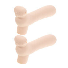 2St Baby Veiligheid Deurklink Hoes Siliconen Bescherming Beige