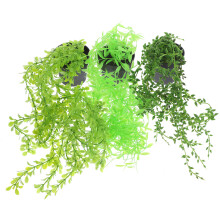 3St Plastic Hangplanten Met Pot Groen Voor Feestdecor