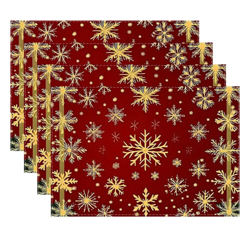 Christmas placemat set holiday table mat 4 pieces 1