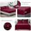 King Comforter Set Burgundy Black 7-Piece Ultra-Soft 3