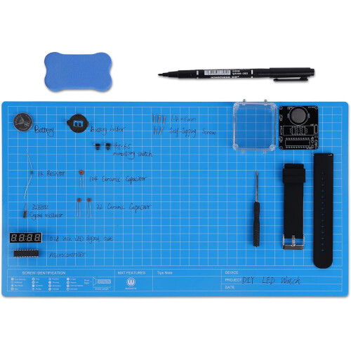 Magnetisk reparationsmåtte til elektronikreparation, 3620,5 cm 2