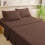 Cooling Queen Sheets Set Rayon from Bamboo Chocolate Brown 7