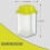BPA-Free Pickle Container with Strainer Green1.5L 6