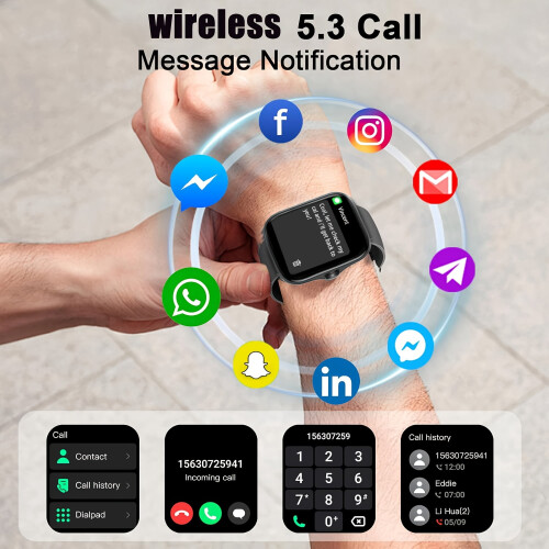 Έξυπνο ρολόι Dual-Band Fitness Tracker με ειδοποιήσεις κλήσεων για 1