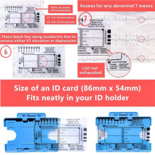 6X Regla de ECG de 7 Pasos, Regla de ECG de 7 Pasos para Interpretación de ECG/EKG, Herramienta Rápida y Veloz de Análisis y Medición Cardíaca