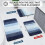 Microfiber Shaggy Bathroom Rug Blue Rectangular 34x21 Inch 2
