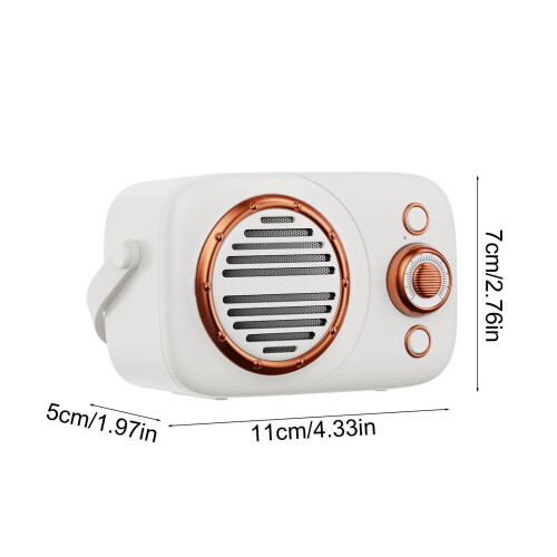 Bärbar mini retro Bluetooth-högtalare med högt ljud USB 2