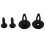 250Pcs Plastic Rivets Fastener Car Bumper Push Clips 32mm Long Black 6