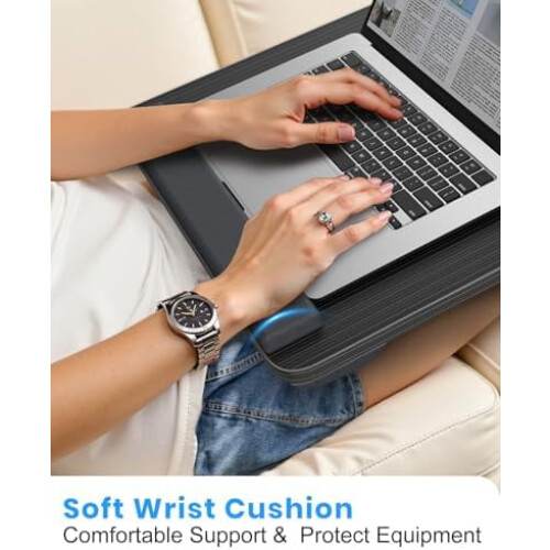 Support portable pour ordinateur portable et tablette avec coussin et 2