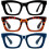 Oprah Style Reading Glasses Blue Light Blocking Square 6
