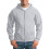 Moletom masculino com capuz, cor sólida, manga comprida, zíper e bolsos. 2
