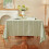 Sage Green Cotton Linen Round Tablecloth 53 Inch 7