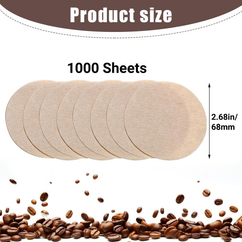 Filtres à café ronds non blanchis (1000 pièces) 1