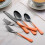 Stainless Steel Silverware Set Pink Black 20-Piece 8