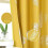 Yellow blackout curtains 42x84 inch silver palm tree 3