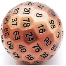 Oscar's Heart RPG Terning Metal Hundred-Sided Terning K100