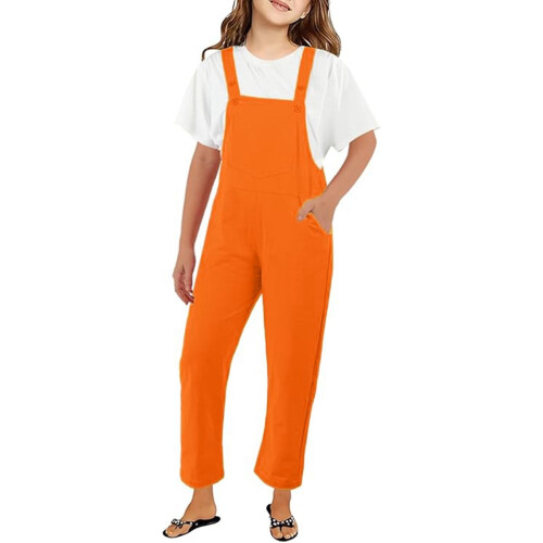 Combinaison pyjama orange sans manches avec poches et 1