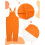 Combinaison pyjama orange sans manches avec poches et 4