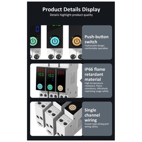 Wifi Circuit Breaker  Kwh Metering Timer Overvoltage and Undervoltage Protector 1-63A Power-Off Timer  A 1