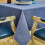 Denim Blue Rectangle Tablecloth Waterproof Wrinkle 5