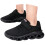 Kids Black Solid Hook-and-Loop Sneakers Size 33 3