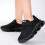 Kids Black Solid Hook-and-Loop Sneakers Size 33 8