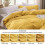 Mustard Yellow Queen Duvet Cover Set 3 pcs Prewashed Soft 6
