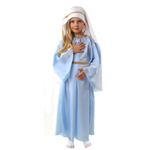 Blå Mary kostume, 130/140 cm
