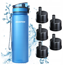 AQUAPHOR CITY Filterflaske 800 ml Blå + 5 Patroner