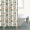 Cortina de chuveiro com estampa floral, 72x84 polegadas, com 12 ganchos. 4