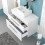 NES Home Nes Home 800mm Wall Hung Cabinet with Countertop Rectangular Basin and Worktop 3