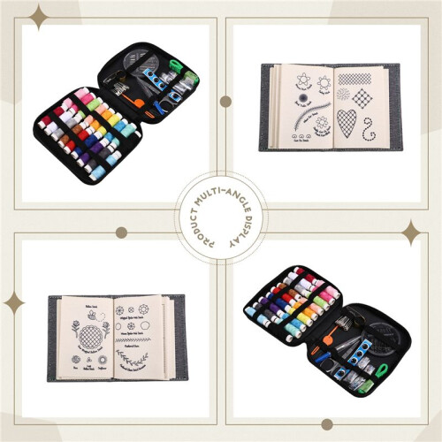 DIY Stitch Book with Tool Set,Embroidery  Book with Needle and Thread Sewing Patterns for Beginners,EmbroideryGift,B 1