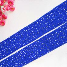 (BLUE) EVAGO Sexy High Waist Tights Sparkle Rhinestone Fishnets Party Rhinestone Mesh Stockings
