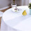 White Round Tablecloth 108-inch for Weddings Banquets 5