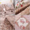 Queen Light Pink Floral Reversible Quilt Set 3-Piece 7